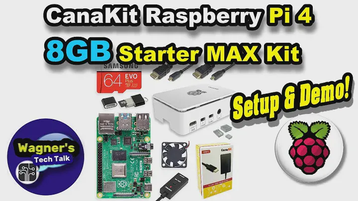 CanaKit Raspberry Pi 4 with 8GB RAM Uboxing and Setup (including fan)