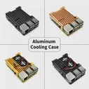 Raspberry Pi 3 Model B plus специальный Алюминиевый Корпус с Двойным Охлаждающим вентилятором Металлический Корпус Черный Корпус для Raspberry Pi 3 Model B