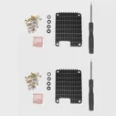 2 Комплекта радиатора Алюминиевый радиатор Охлаждающее ребро для Raspberry Pi CM4 Вычислительный модуль 4 Радиатора процессора с термопрокладками