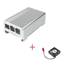 Металлический алюминиевый корпус с полосой для Raspberry Pi 3B+, серый