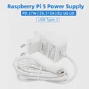 Блок питания для Raspberry Pi 5, 5,1 В, 5 А, 27 Вт, USB Type-C (art.: 3920c475bb3e6)