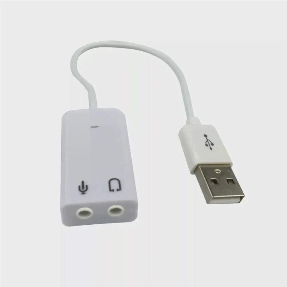 Белый аудиоадаптер для микрофона, разъем для наушников 3,5 мм, USB 2,0, 7,1 канальный динамик, для raspberry pi 2 (art.: 795d07331)-1