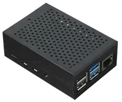 Корпус для Raspberry Pi 4 с вентилятором (LT-4B01 / алюминий / чёрный)