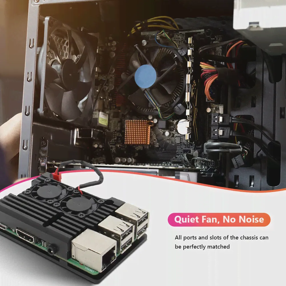 Алюминиевый корпус Металлический корпус для Raspberry Pi 3 Модель B B + Аксессуары-0
