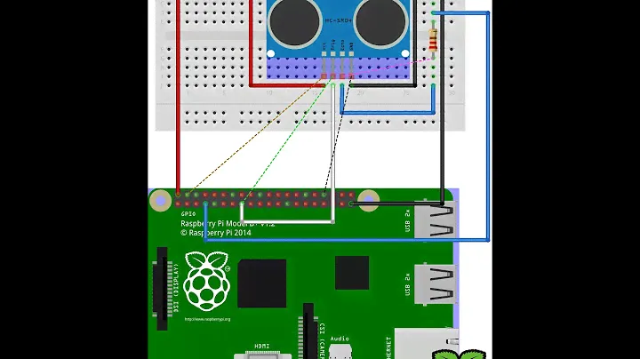 Подключение датчика HC-SR04 к Raspberry pi 2