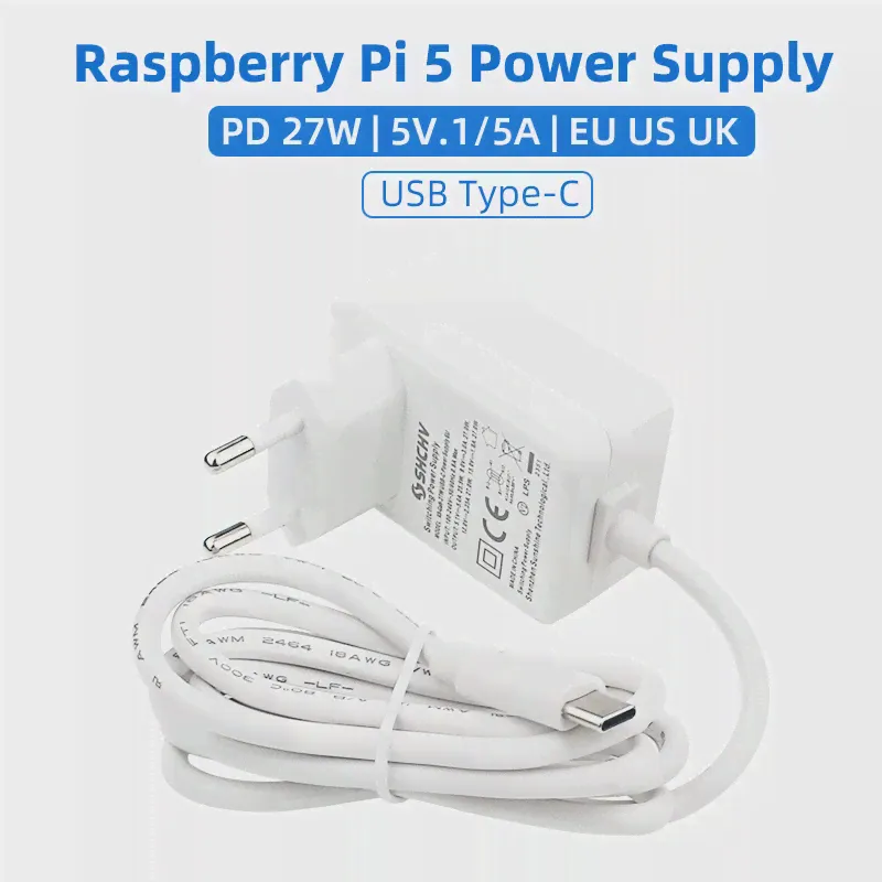 Блок питания для Raspberry Pi 5, 5,1 В, 5 А, 27 Вт, USB Type-C (art.: 3920c475bb3e6)-2
