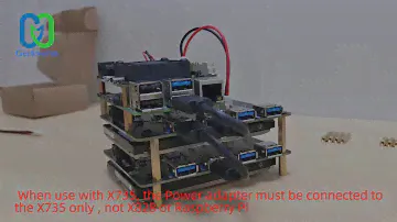 How to Install Raspberry Pi + X828 2.5" SATA Cluster Storage Board+X735 Power Management Board?