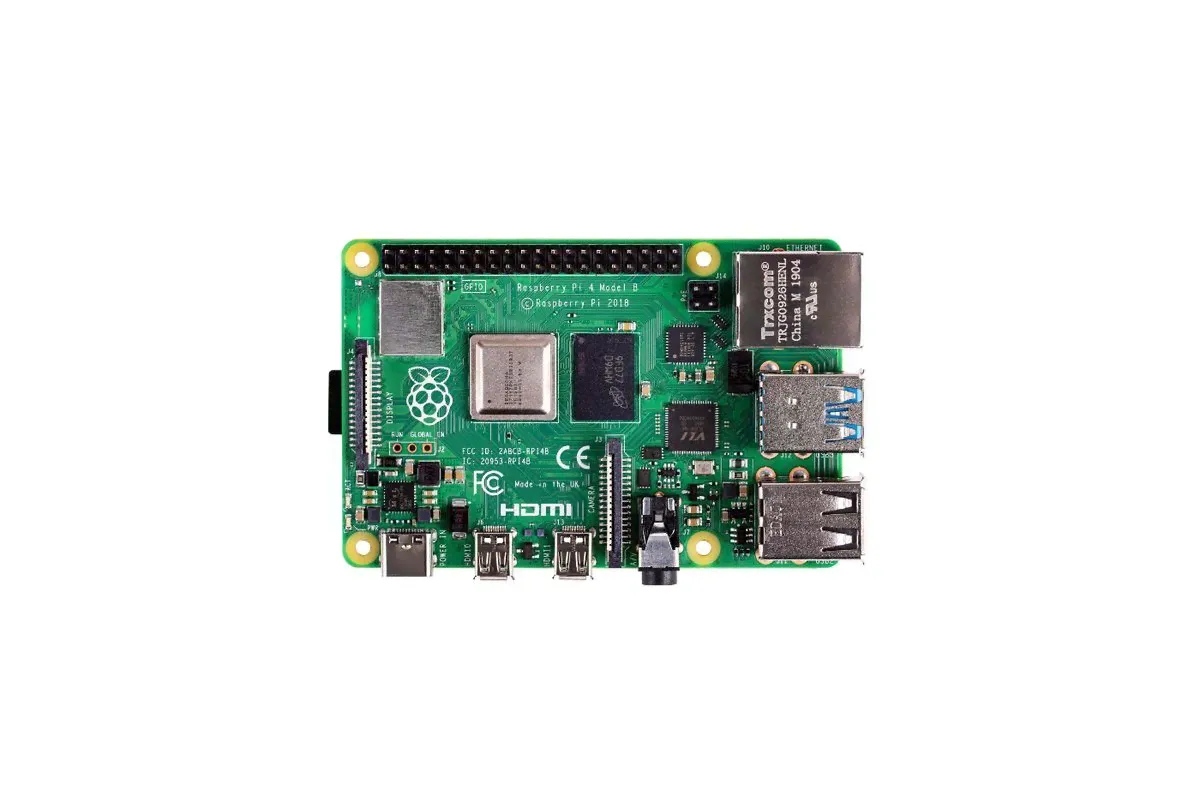 Одноплатный компьютер Raspberry Pi 4 Model B (RA502) Retail, 2GB RAM, Broadcom BCM2711 Quad core Cortex-A72 (ARM v8) 64-bit SoC @ 1.5GHz CPU, WiFi, Bluetooth, 40-pin GPIO, 2xUSB 3.0, 2xUSB 2.0,2x micr-0