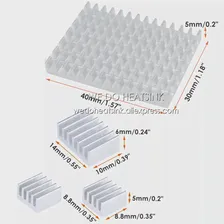 4 шт., радиатор для охлаждения Raspberry Pi 4 Model B (art.: 3920bc83d6063)